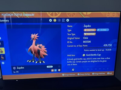 Galarian Zapdos Pokémon Scharlachrot und Violett mit Gold Kronkorken