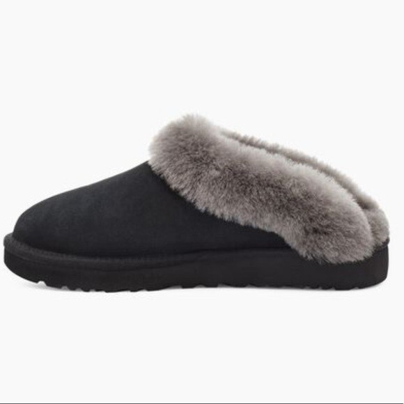 ＵＧＧ　CLUGGETTE ブラック　新品 UGG Cluggette Slippers Women's In Black Grey Indoor Outdoor NEW | eBay