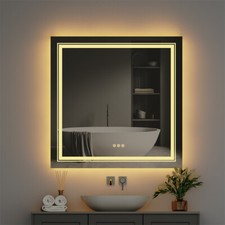 Specchio bagno con illuminazione specchio da parete specchio luminoso dimmerabile senza appannamento 80/90 cm