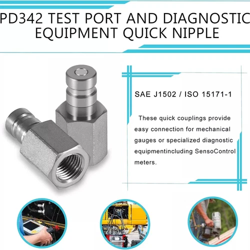 PD342 Series PD Steel Test Port & Diagnostic Equipment Quick Nipple 6000 psi√ - Picture 7 of 17
