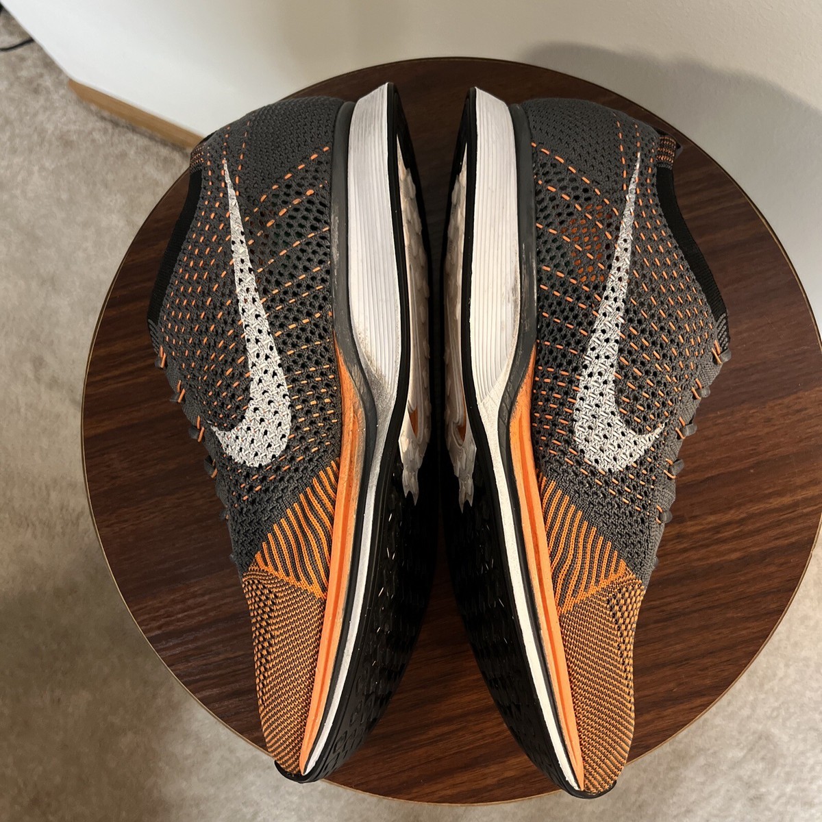 Nike Flyknit Racer Total Orange 2012 526628-810 Mens Size Nike Flyknit Racer Total Orange 2012 526628-810 Mens Size