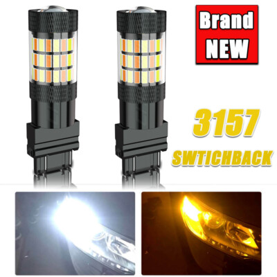 2X 3157 3156 Bombillas LED de reversa 6000k FOR GMC Sierra 2500 HD 2008-2014