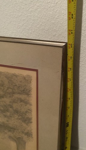 1979 Art Signed Limited Edition Framed Print House By Tree Rare - Picture 8 of 8