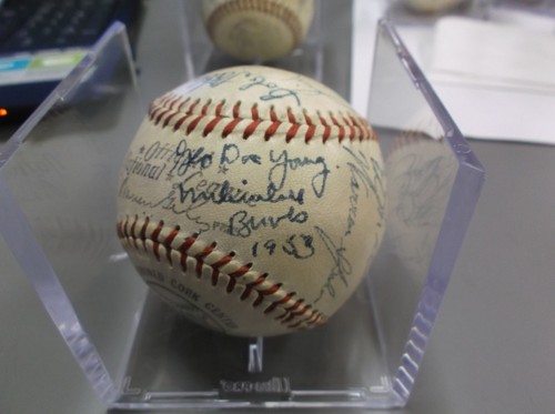 MLB 1953 Milwaukee Braves Inaugural Team Signed Ball 23 Sigs W/ Mathews JSA LOA - Picture 4 of 11