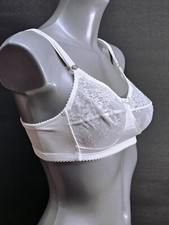 Rare House of Satin stunning firm retro bra floral lace detailing Size 36DD BR05