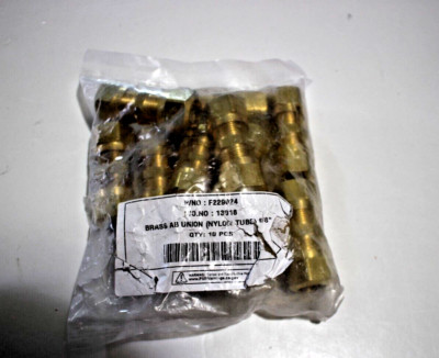 10-PACK F229024 13018 BRASS AB COMPRESSION FITTING UNION NYLON TUBE 5/8''