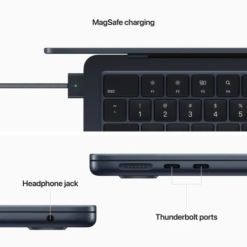 Apple MacBook Air 13,6" (2TB 512GB 256G SSD M2 8GB 16GB, 2022) - alle Farben ~ gut! - Bild 7 von 14