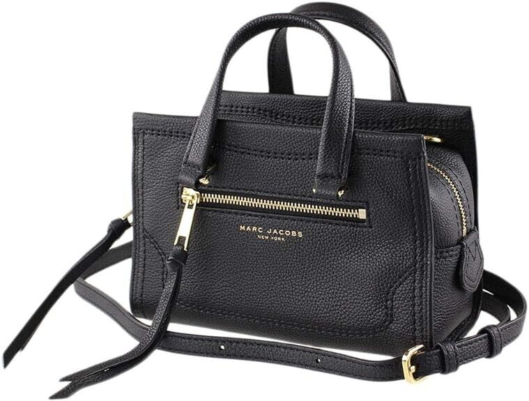 MARC JACOBS Mini Cruiser Black Pebbled Leather Bag With MARC JACOBS Mini Cruiser Black Pebbled Leather Bag With