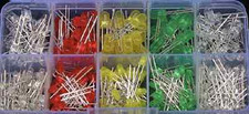 300pcs 5mm 3mm LED Light White Yellow Red Green Blue Assorted Kit LED