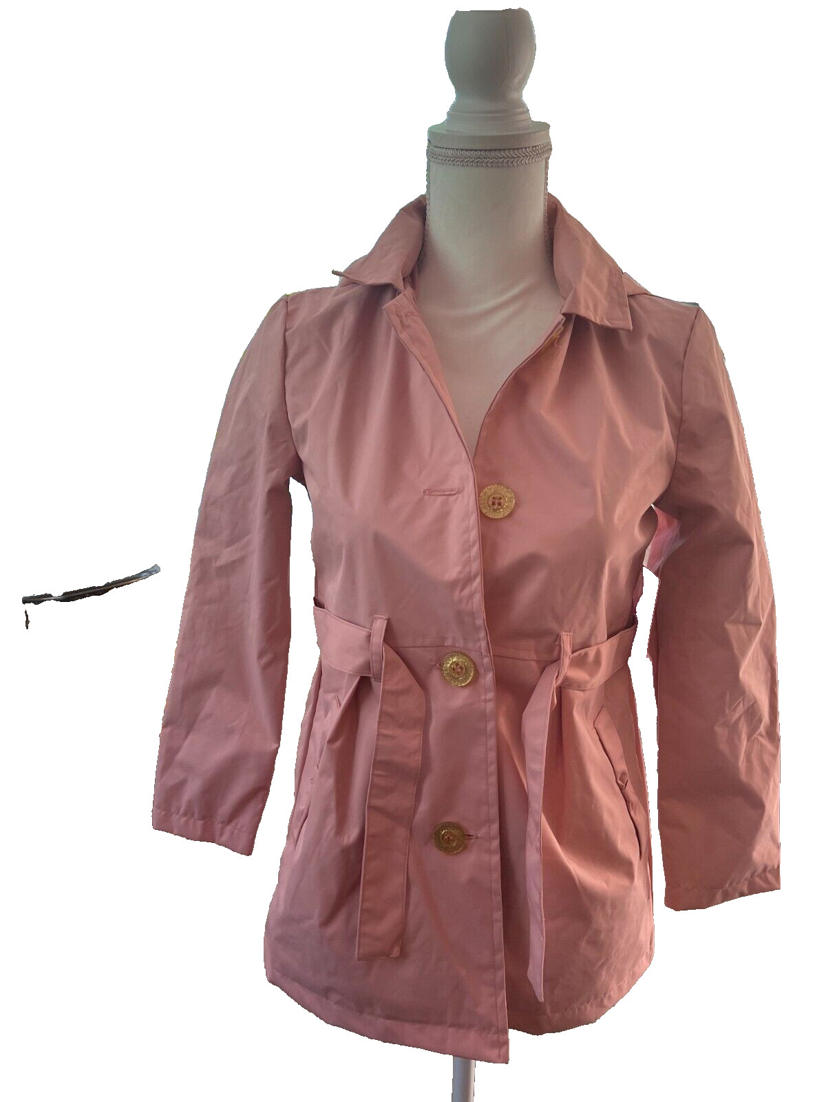 Pink Platinum Girls Double Jacket Trench Coats Raincoat Size 10/12 NWT