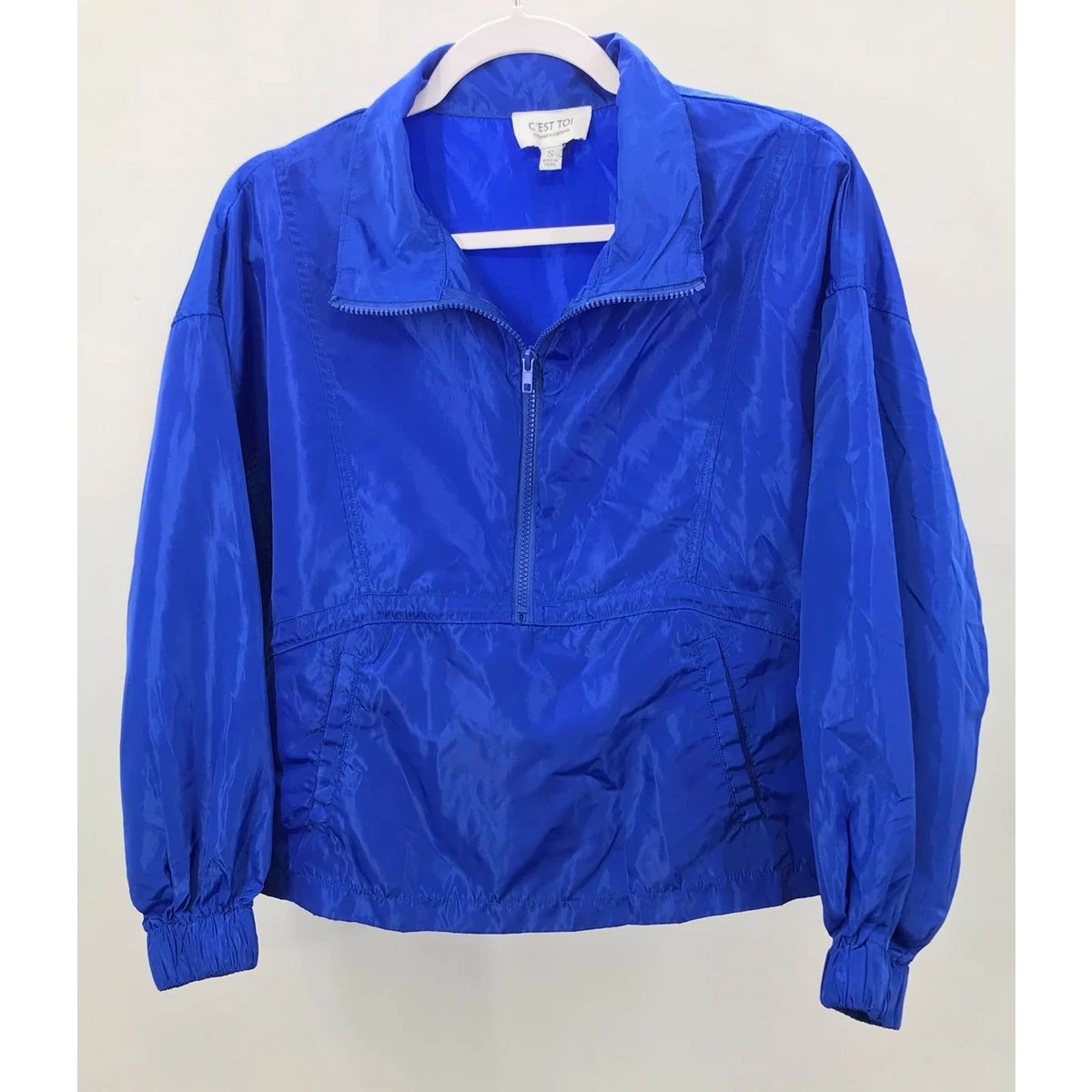 Royal blue pullover best sale windbreaker