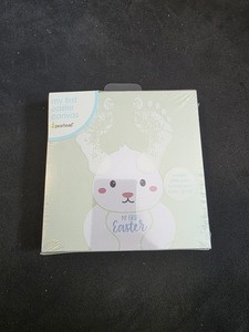 BABY KEEPSAKE MEMORY MY FIRST EASTER CANVAS DECORATION GIFT PEARHEAD NEW