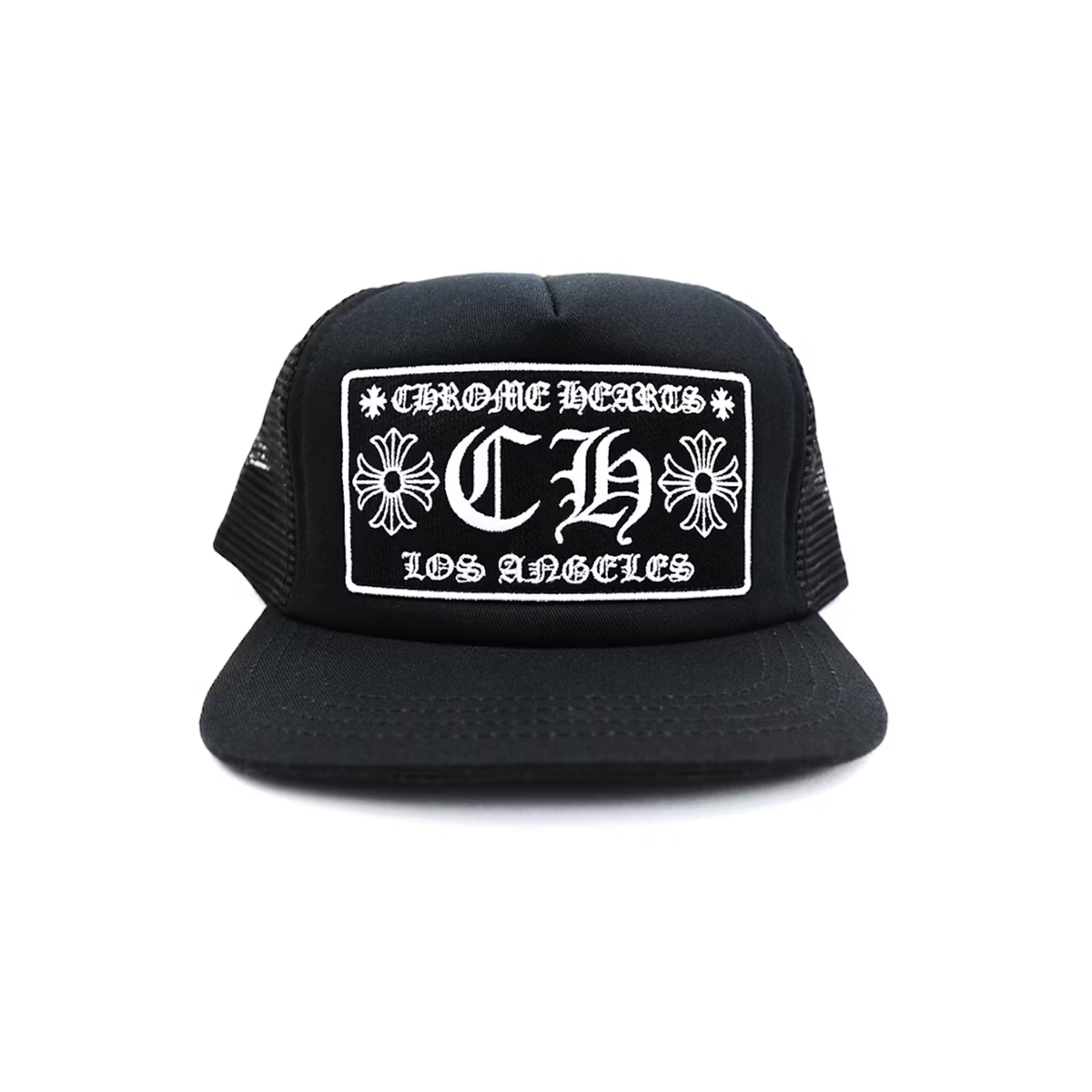 Chrome Hearts CH Los Angeles Trucker Hat Black/Black | eBay