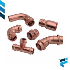 RACCORDI A PRESSARE IN RAME  PER ACQUA E GAS