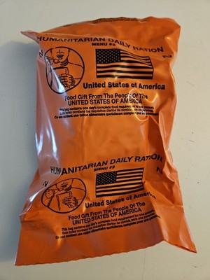 Daily Meal Humanitarian Daily Ration HDR MRE Menu 2 Camping Survival