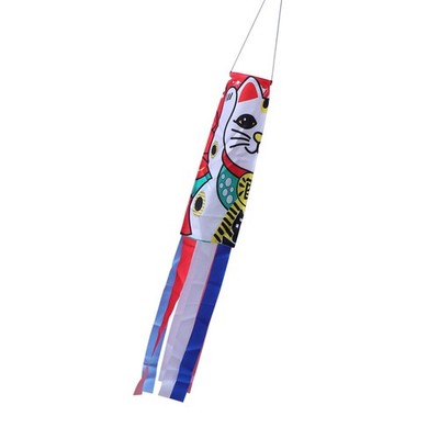  70CM japanische Koi Nobori Karpfen Wind Socken Koinobori Lucky Cat Muster