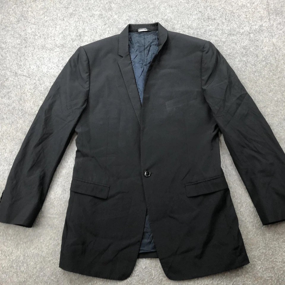 Blazer Dolce & Gabbana Para Hombre IT 48 US 38 Negro Mezcla Lana Un Botón Italia Foto 2 de 4