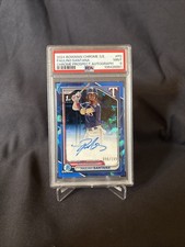 2024 Bowman Chrome Sapphire Prospects Autographs Paulino Santana /199 PSA 9