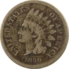 1859 Indian Head Cent VG Very Good Details Penny 1c Coin SKU:CP1152