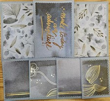 Sewn Premade Scrapbook Page/Sewn Mat Set - 7 pieces:  Today Is An Adventure