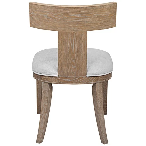 Uttermost Idris White Fabric Armless Chair - Picture 9 of 9