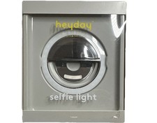 Heyday Selfie Light Silver White Portable Clip-On LED Ring Light for Phones