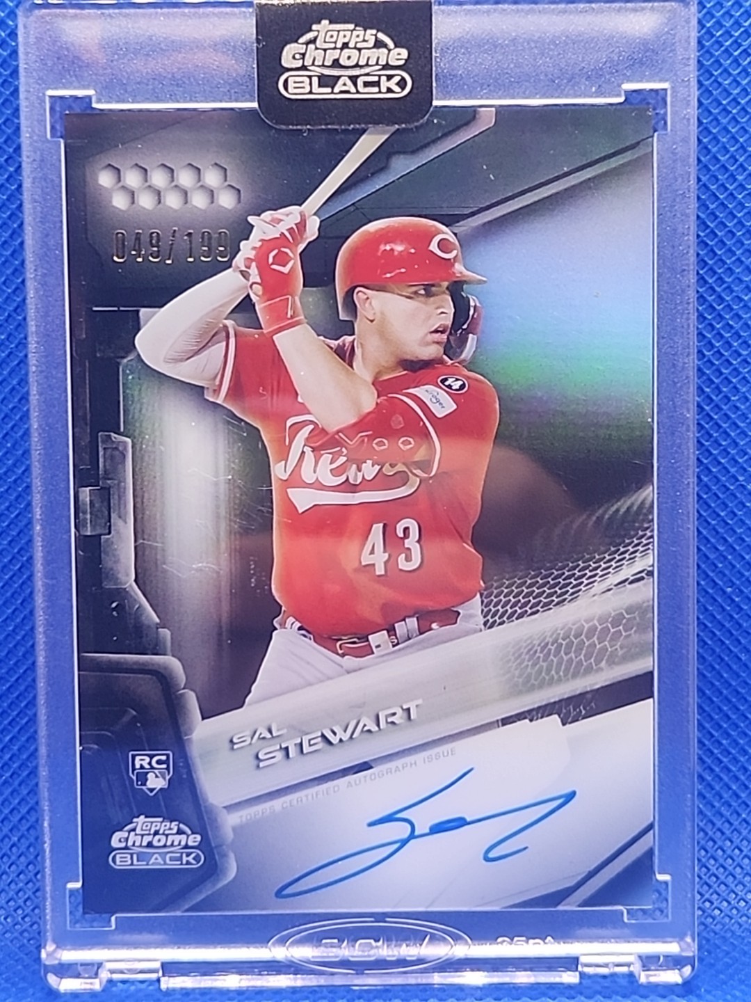 2026 Topps Chrome Black~ Sal Stewart ~RC Auto Refractor 49/199   Reds 🔥