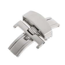 StainlESS Steel Butterfly Clasp Watch Buckle Push Belt Strap