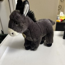 New Aurora Miyoni Tot Plush Donkey Foal Toy Gray 10" With Tag
