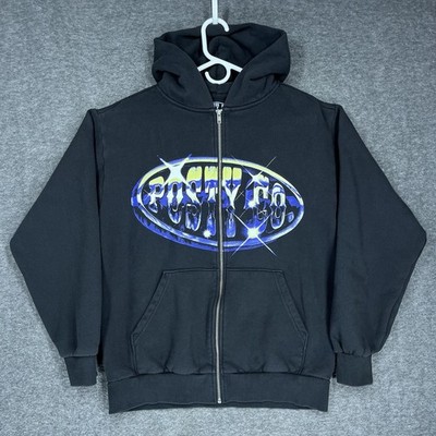 Post Malone Hoodie Mens M Black Official POSTY CO Big Ass Stadium Tour Full Zip