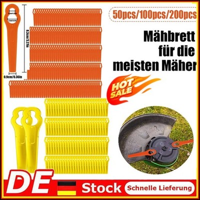 200 x Ersatz Kunststoff Messer Klingen für Einhell Akku Rasentrimmer GE-CT 18 Li