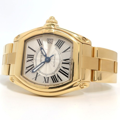 Cartier Roadster Silver Dial Solid 18kt Yellow Gold Automatic ...