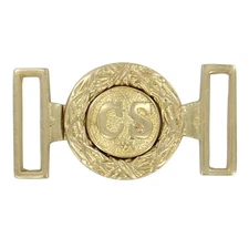 Civil War Confederate Officers Belt Buckle | Reproduction Uniform Costume Brass
