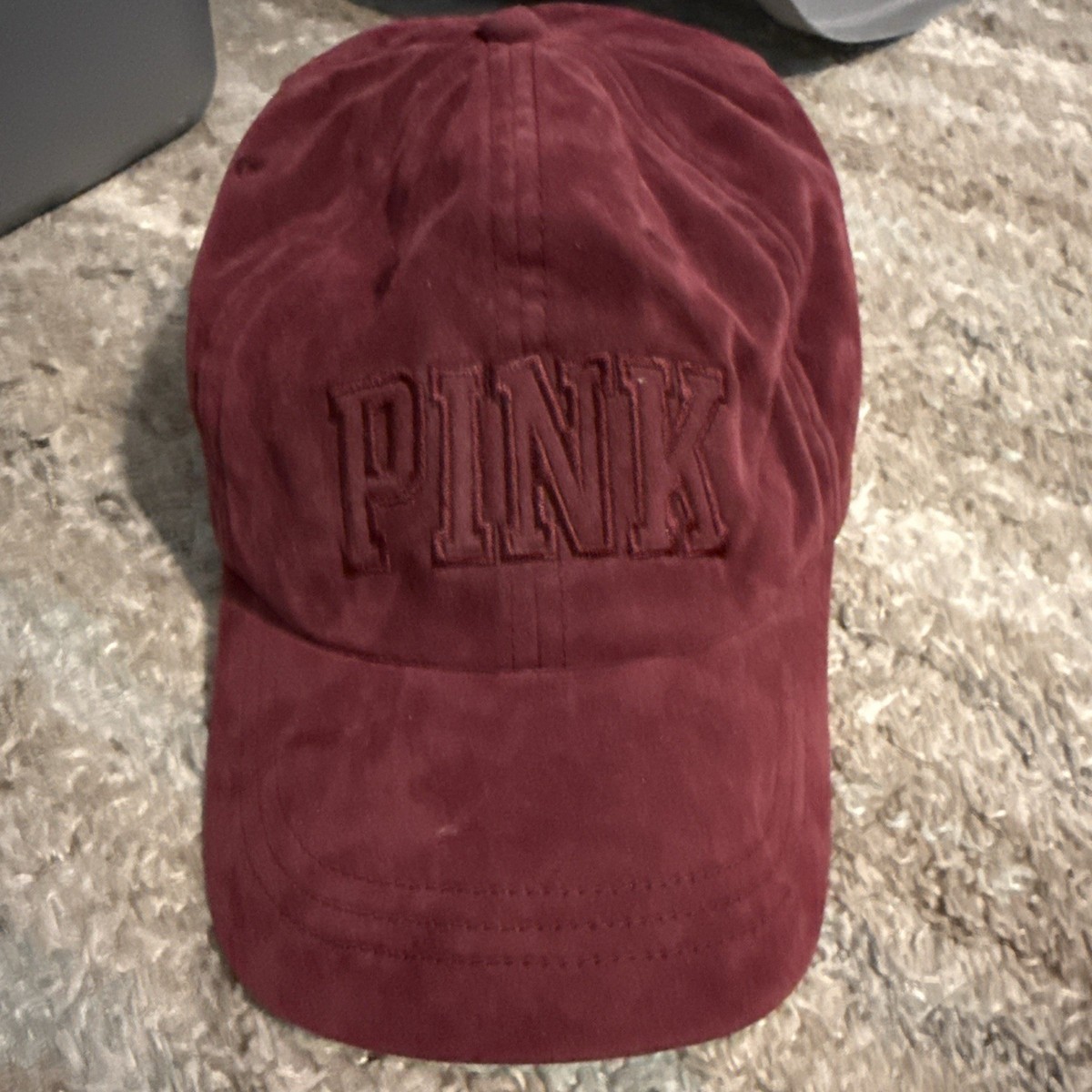 Velvet Pink Emblem Baseball Trucker Hat Adjustable Pink Crush Velvet Trucker Hat | Von Dutch main image 3