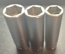 Snap-on Usa 14 Drive Deep Socket Lot 716 12 916 Sequential Sae 3 Pc
