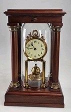 Rare Early Anniversary torsion 400 day Mantel Clock Under Dome Gustav Becker 