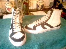 NEW NANNY STATE TRENDY HI TOP BASEBALL SNEAKERS TRAINERS ANKLE BOOTS UK 8 - UK 9