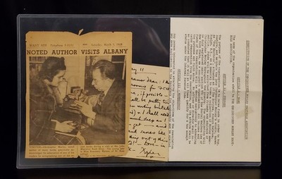 CHRISTOPHER MORLEY - HAND-WRITTEN LETTER ~ NEWSPAPER ~ 1938 COLLECTIBLE