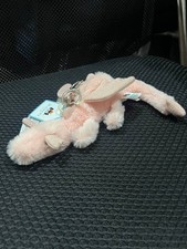 Jellycat Fluffy Pink Dragon Plush Keychain 12cm Tags Dust Bag - Cute Gifts NWT