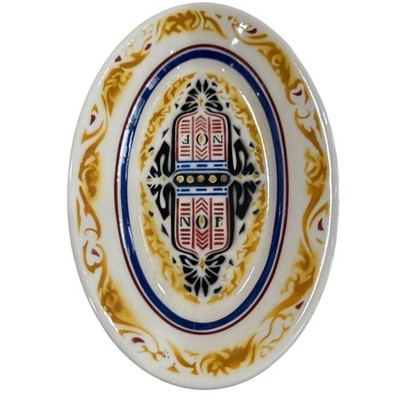 Antique Petrus Regout NOF Calvé Delft 1924 Art Deco Bowl Oval 8.6 x5.75 x1.25 