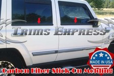 Fit2006-2010 Jeep Commander Window Sill Trim Carbon Fiber Black 4pc Fit2006-2010 Jeep Commander Window Sill Trim Carbon Fiber Black 4pc