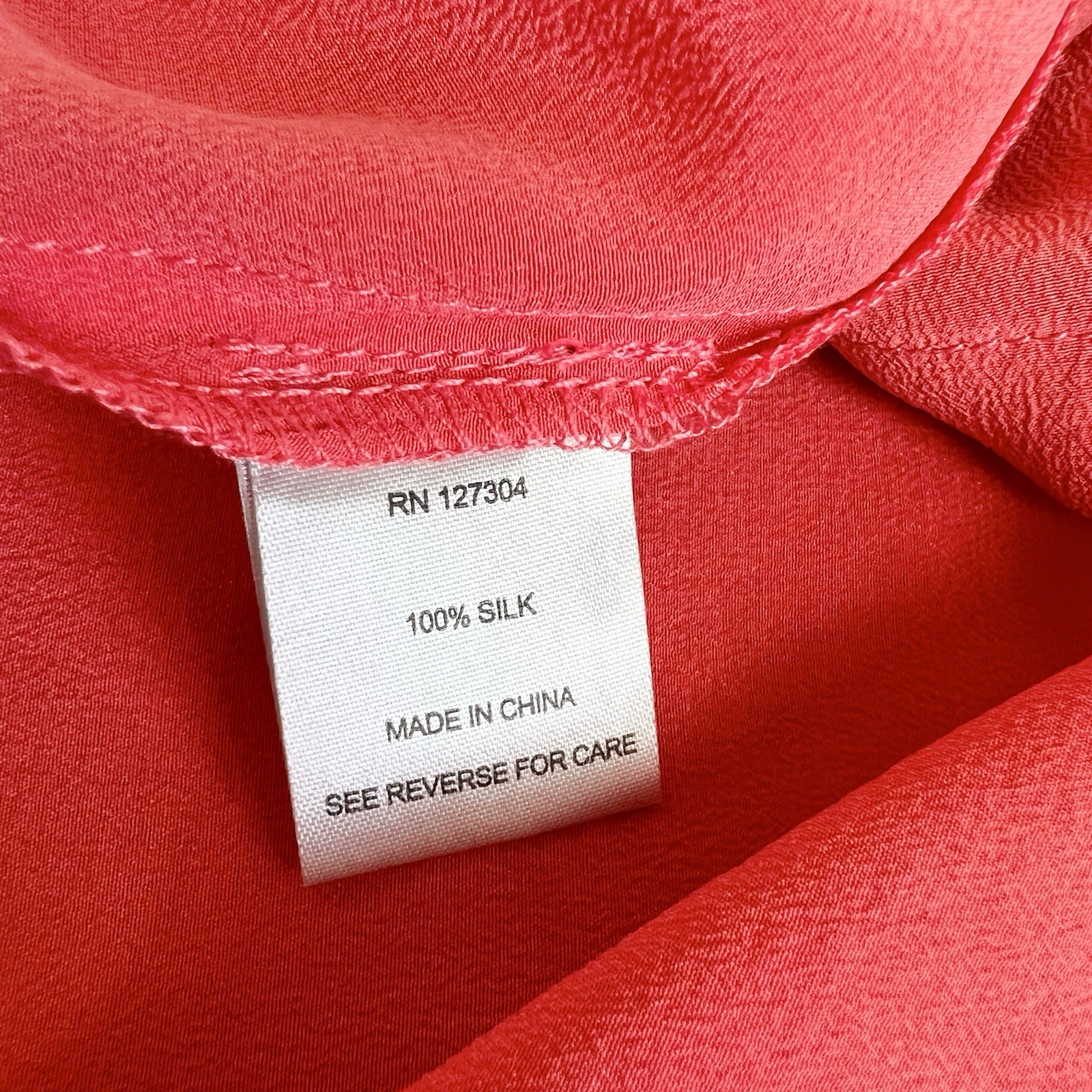 John Mark Silk Shirt Dress Pinky Red Button Up Women’s M