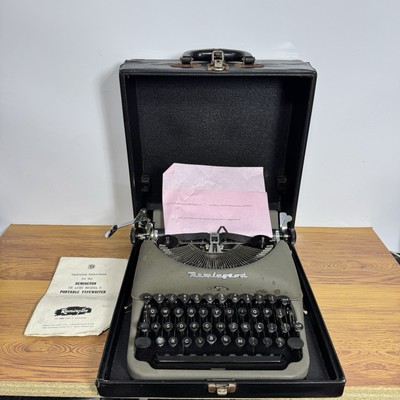 Vintage Remington Rand de Luxe Model 5 1930s Typewriter Boxed Manual Working