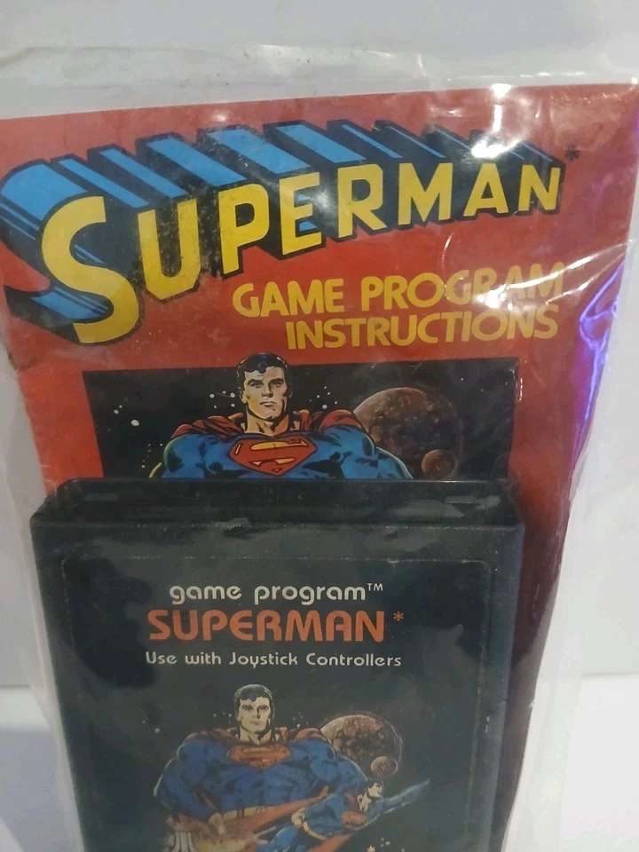 Superman Game Program CX2631 Video Game Cartridge With Manual Atari 2600  - Image 3 of 4