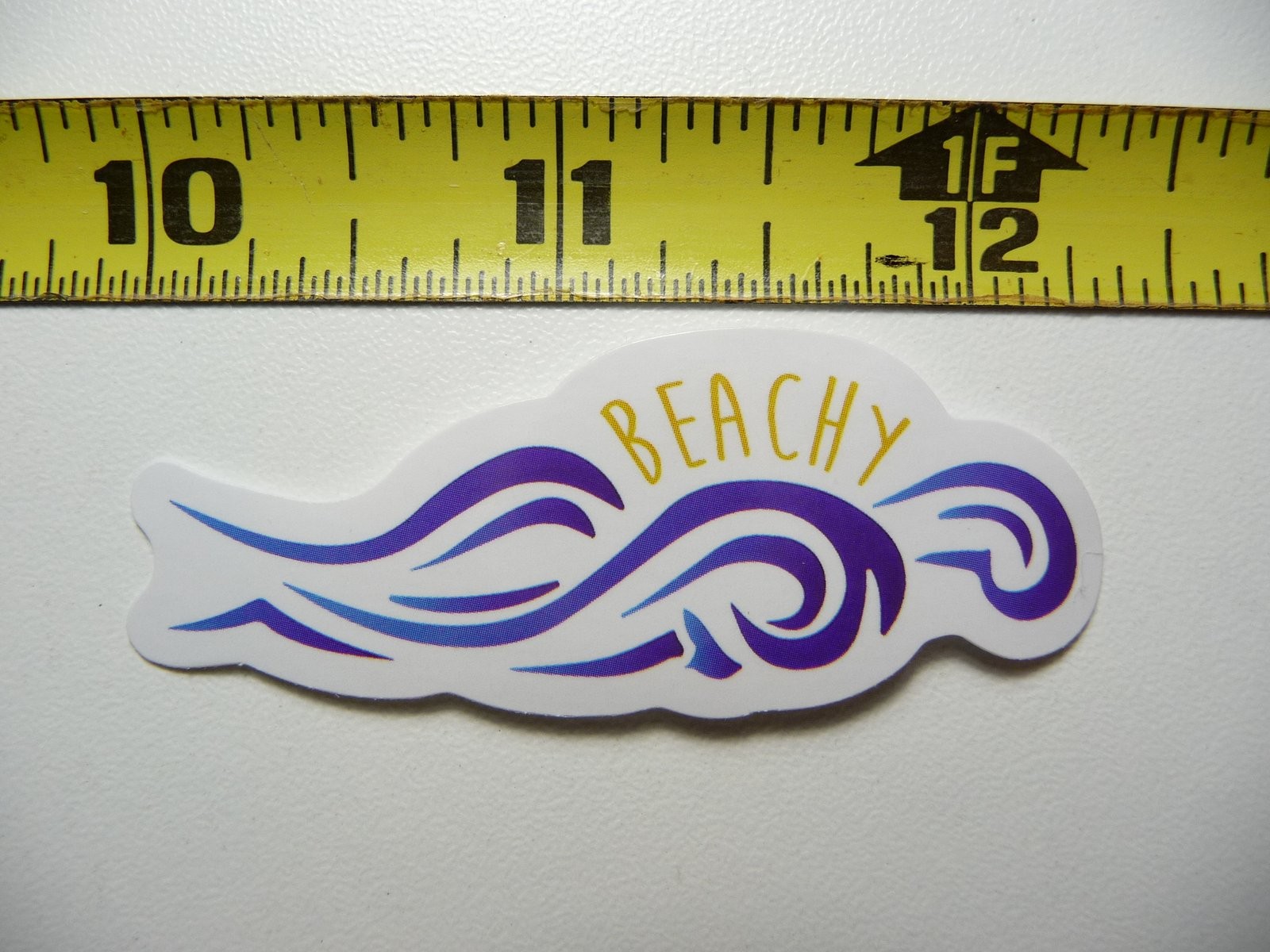 Beachy 3 Waves Sticker Decal Tropical Vacation Scene