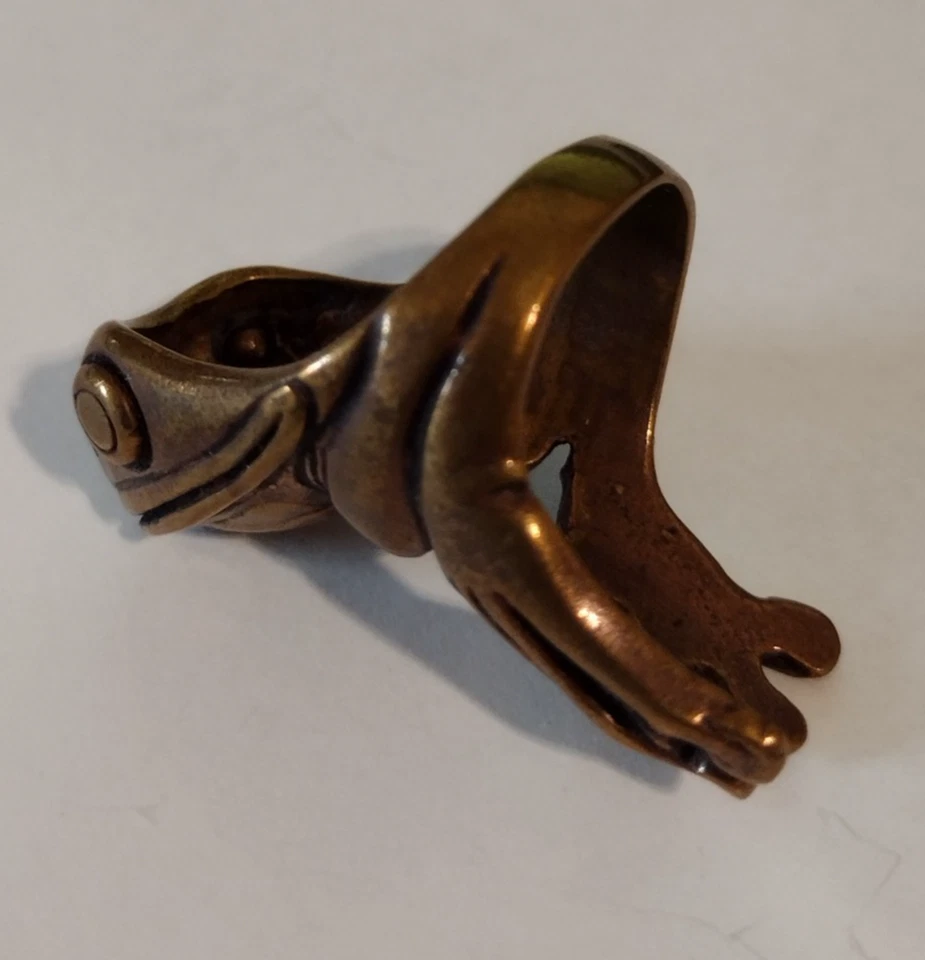 Anillo Rana Tonificado Bronce Sin Marca Talla 9 Foto 4 de 4