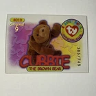 Rare 1998 Vtg Beanie Baby Card ORIGINAL 9 Silver/748 CUBBIE The Brown Bear Nice!