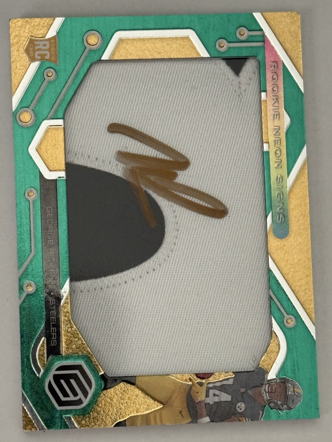 2022 panini elements -rookie neon material signs george pickens #rns-23 prime