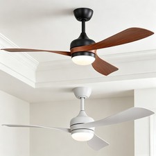 52in Reversible Ceiling Fan with LED Light Whisper Quiet Cooling Power Airflow