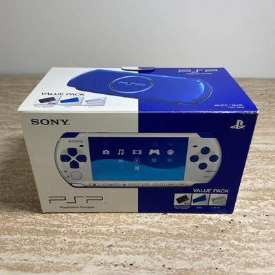 Sony PSP 3000 Value Pack Weiß Blau Spielekonsole Komplett Box Hervorragend 8040